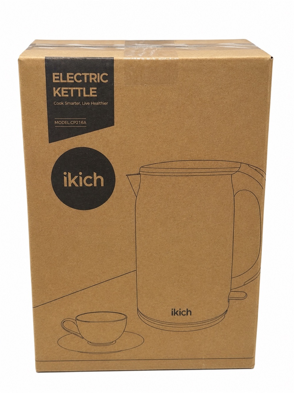 NEW ikich Electric Kettle 1.7L Stainless Steel Fast Boil Tea & Coffee Kettle